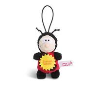 NICI 44862 Ciondolo Coccinella con Scritta Sonnenschein 8 cm con Loop, Colore Rosso/Nero