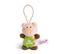 NICI 44864 Ciondolo a Forma di Maiale Viel Erfolg (Scritta in Lingua tedesc, Colore Rosa/Marrone