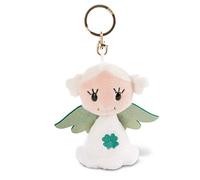 NICI Auto Collezione Guardian Angel: Portachiavi con Quadrifoglio 9cm, Colore Bianco/Rosso, Taglia Unica, 47061