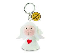 NICI 47520 - Portachiavi a Forma di Angelo con Cuore, in Peluche, 7 cm