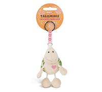 NICI 49386 Talisminis Turtle Key Ring 7 cm White Cuddly Toy Pendant with Key Ring for Lanyard, Keychain & Key Holder Lucky Charm Bag Pendant with Message