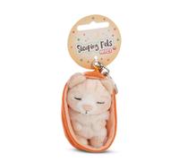 NICI 61607 Sleeping Pets Portachiavi a forma di gatto nel cestino, compagno fede