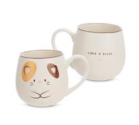 NICI 61829 mymochi Tazza Mug in Porcellana con Manico, con Gatto Angy e Scritta “Take a Break”, per Bevande Fredde e Calde Come tè, caffè, Latte, Cioccolata, 400 ml, 8 x 9 cm, Bianco, Colore