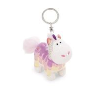NICI 61900 Sweety Rainbow Portachiavi a Forma di Unicorno, Compagno Fedele per Lo Zaino o la Borsa di Grandi e piccini, 10 cm, Bianco, Colore