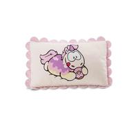 NICI 61917 Sweety Rainbow Cuscino con Motivo Unicorno, Morbido e Adatto, Ragazze, Neonati e Amanti dei Peluche, Ideale per casa, Asilo o in Viaggio, 43 x 25 cm, Bianco, Colore