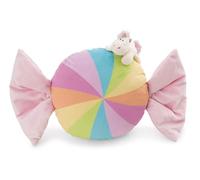 NICI 61918 Cuscino a Forma di Caramella con Unicorno 12 cm, Morbido e Adatto, Ragazze, Neonati e Amanti dei Peluche, Ideale per la cameretta o in Viaggio, 45 cm, Bianco, Colore