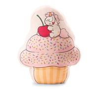 NICI 61919 Peluche a Forma di Cupcake con Motivo Unicorno, Morbido e Simpatico Pupazzo per Coccole e Giochi, per Grande e piccini,46 x 60 x 20 cm (XL), Bianco, Colore