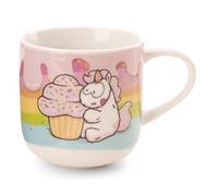 NICI 61932 Theodor & Friends Tazza Mug in Porcellana con Manico, per Bevande Fredde e Calde Come tè, caffè, Latte, Cioccolata, 420 ml, 9,5 x 9,5 cm, Multicolore, 9.5 cm