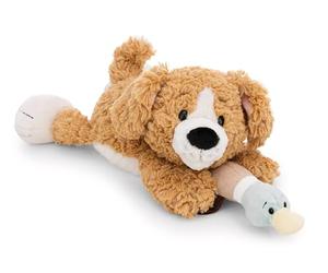 NICI 62149 Cagnolino di peluche morbido con anatroccolo, tenero pupazzo per coccole e giochi, per adulti e bambini, 30 cm, marrone