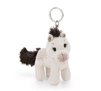 NICI 62231 Mony K. Portachiavi a forma di pony, compagno fedele per lo zaino o la borsa di grandi e piccini, 10 cm, bianco