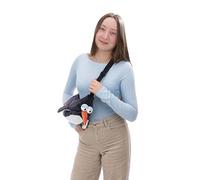 NICI 62458 Borsa a tracolla elegante e pratica, a forma di pinguino Jorge Thunder, per ragazze, adolescenti e amanti dei pinguini, 30 x 18 x 9 cm, grigio