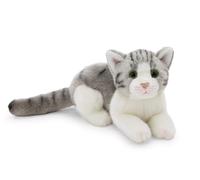 NICI 62600 Gatto di peluche morbido, tenero pupazzo per coccole e giochi, per adulti e bambini, 20 cm, grigio