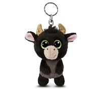 NICI Animale L'Originale Glubschis Toro Bubalu 9cm Peluche per cordini, Zaini, Portachiavi e tiralampo - Ciondoli per Borsa, Colore Nero, S, 47662