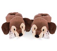 NICI Bassotto Skida Taglia 38-41 (L) Marroni-Calde Peluche sostenibile Bambine-Calzature a Forma di Animale con Suola Antiscivolo-Pantofole, Colore (49339