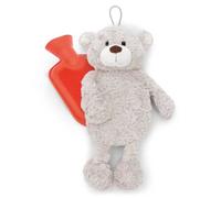 NICI 62330 Borsa dell'acqua calda a forma di orso Finni, morbido animale di peluche, per adulti e bambini a partire dai 10 mesi, 350 ml, 34 cm, grigio