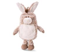 NICI Borsa dell'acqua calda Asino 350ml 34cm grigio - Sostenibile, 2 in 1 - Peluche morbido e accogliente e scaldino per letto per ragazze e ragazzi
