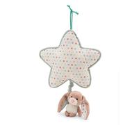 NICI carillon stella 21x20cm con coniglio Fjella 9cm - rosa chiaro - Peluche per dormire per neonati e bambini piccoli, peluche per bambini e bambine ideale per letto - 61882