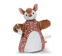 NICI Cerbiatto doudou 2 in 1, morbido peluche marionetta per neonati e bambini, per giocare, afferrare, coccolare e scoprire, 26 x 25 cm, marrone - 61855