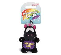NICI Anhänger Einhorn Flash MIR Ciondolo a Forma di Unicorno in Carbonio Mr Doch Egal, 8 cm, Colore Nero, 42739