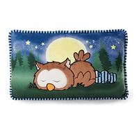 NICI Cuscino Coccoloso col Gufo Oscar ed Effetto Glow-in-the-Dark - Soffice Guanciale The Owlsons per Bambine, Bambini e Neonati - Cuscini Rettangolari di Peluche, 43 x 25cm