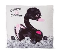 NICI Cuscino Coccoloso Quadrato con Cigno Nero Love 30x30cm I Soffice Guanciale con Cigno per Bambini, Bambine e Neonati I Morbido Cuscino di Peluche - 48275