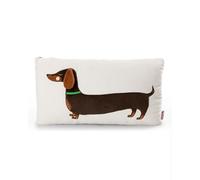 NICI Cuscino con motivo bassotto, morbido e adatto a ragazzi, ragazze e amanti dei peluche, ideale per casa, asilo o in viaggio, 43 x 25 cm, marrone - 61899