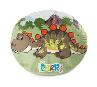 NICI Cuscino Dino Fossily 32 x 26 cm - Cuscino ovale con Disegno di Dinosauro, Reversibile ed effetto Glow In The Dark, Cuscino Decorativo per Bambini e Adulti, 48820, Idea Regalo, Multicolore