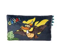 NICI Cuscino Dino Orny 43 x 25 cm - Cuscino Rettangolare con Simpatico Disegno di Dinosauro, Cuscino Decorativo per Bambini e Adulti, 48821, Idea Regalo, Blu