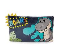 NICI Cuscino Dino Tony-Rex 43 x 25 cm - Cuscino Rettangolare con Simpatico Disegno di Dinosauro, Cuscino Decorativo per Bambini e Adulti, 48819, Idea Regalo, Blu