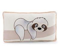 NICI Cuscino in peluche con motivo bradipo Izzy Icetumbler, morbido e ideale per le coccole di bambini e adulti, per casa, asilo o in viaggio, 43 x 25 cm, beige - 62446