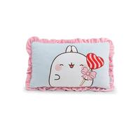 NICI Cuscino in Peluche con Motivo Molang, 43 x 25 cm, Azzurro - 62790