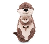 NICI Cuscino lontra Oda & Odalina 40x20cm Grigia - Soffice Cuscino in Materiale sostenibile per Bambini, Bambine, Neonati e Amanti dei Peluche - Ideale a casa, all'asilo o in Viaggio