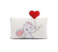 NICI cuscino Love elefante 43x25cm beige - Soffice cuscino morbido per bambini, bambine, neonati e amanti dei peluche - Ideale a casa, all'asilo o in viaggio - 61490