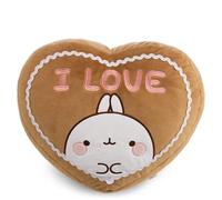 NICI Cuscino MOLANG Cuore Pan di Zenzero, 35 x 28,5 cm - 63303