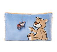 NICI- Cuscino Rettangolare Orso Mielo 43x25cm Green, Colore Beige, 43 x 25 cm, 48787