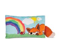 NICI Cuscino volpe Fridalie 43 x 25 cm blu - Soffice cuscino per bambini, bambine, neonati e amanti dei peluche - Ideale a casa, all'asilo o in viaggio