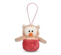 NICI Die Eule Gufo Oscar 12 cm con Nido Reversibile Rosa e Passante-Simpatico Peluche con Imbottitura Morbida per Giochi e Coccole, Perfetto Come Idea Regalo per Bambini e Adulti, Colore, 48949