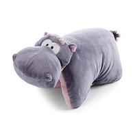 NICI DJ Nilbert l'Ippopotamo Cuscino 40 x 30 cm - Guanciale e Peluche Sostenibile 2 in 1 per Bambine, Bambini e Neonati - Animale Imbottito e Cuscino Coccoloso Insieme