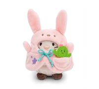 NICI Gatto Angy 8cm con cactus & costume da coniglio in scatola regalo 8,5x6,5x10cm beige - Simpatico peluchetto con imbottitura morbida per giochi e coccole, perfetto come idea regalo - 61141