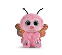 NICI GLUBSCHIS Farfalla Lilli Papilli 15 cm - pupazzo in morbido Peluche, simpatico Peluche da Coccolare e con cui Giocare, per Bambini e Adulti, 48734, idea regalo, Rosa