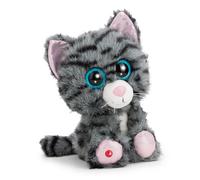 Glubschis, Nomelia 63035 - Morbido Gatto tigrato di Peluche, per Coccole e Giochi, per Bambini e Adulti, Fantastica Idea Regalo, 25 cm, Grigio