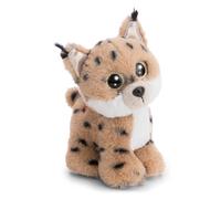 NICI GLUBSCHIS Lenzo, morbida lince di peluche, da coccolare e con cui giocare, per bambini e adulti, fantastica idea regalo, 15 cm, marrone - 63054