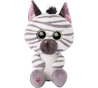 NICI Glubschis: L'Originale - Glubschis Mankalita la Zebra Peluche 25 cm - Morbido Animale Giocattolo con Grandi Occhi Luccicanti, Bianco/Grigio