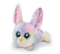 NICI Glubschis: L'Originale - Glubschis Rainbow Candy Coniglietto 15 cm - Coniglio Sdraiato con Grandi Occhi Luccicanti - Soffici Peluche per Gli Amanti Degli Animali di Pezza
