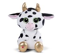 NICI Glubschis: l'Originale - Mucca Moolon 45cm I Mucca Seduta con Grandi Occhi Luccicanti I Animale di Pezza per gli Appassionati di Peluche - 47828