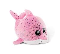 NICI Glubschis: L'Originale Pupazzo Imbottito Delfina 25cm - Animali di Peluche con Creature Marine per Bambini e Bambine, Giocattolo Rosa/Bianco con Grandi Occhi Luccicanti per Il Gioco e Le Coccole