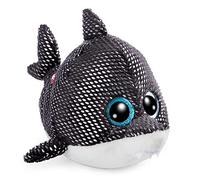 NICI-Oktopus Glubschis Originale squalo Peluche Ferris 15 cm - Pupazzi di Creature Marine Bambine, Animale Giocattolo con Grandi Occhi Luccicanti per Il Gioco e Le Coccole, Colore Nero/Argento, 46965