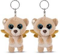 NICI Glubschis Portachiavi Angelo Custode da 9 cm orsetto Glowy Bombo (Confezione da 2)