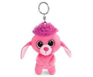 NICI Glubschis Schlüsselanhänger Pudel Mookie 9cm 45549, Abdominal Support Unisex bambini e ragazzi, Rosa/Viola, Taglia unica