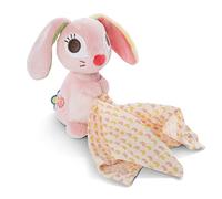 NICI Hopsali Coniglietto Giocattolo 3D 13 cm con Conforter - Pupazzo Imbottito con Panno di Mussola da 0+ Mesi - Peluche/Copertina Transizionale per Bambine e Bambini